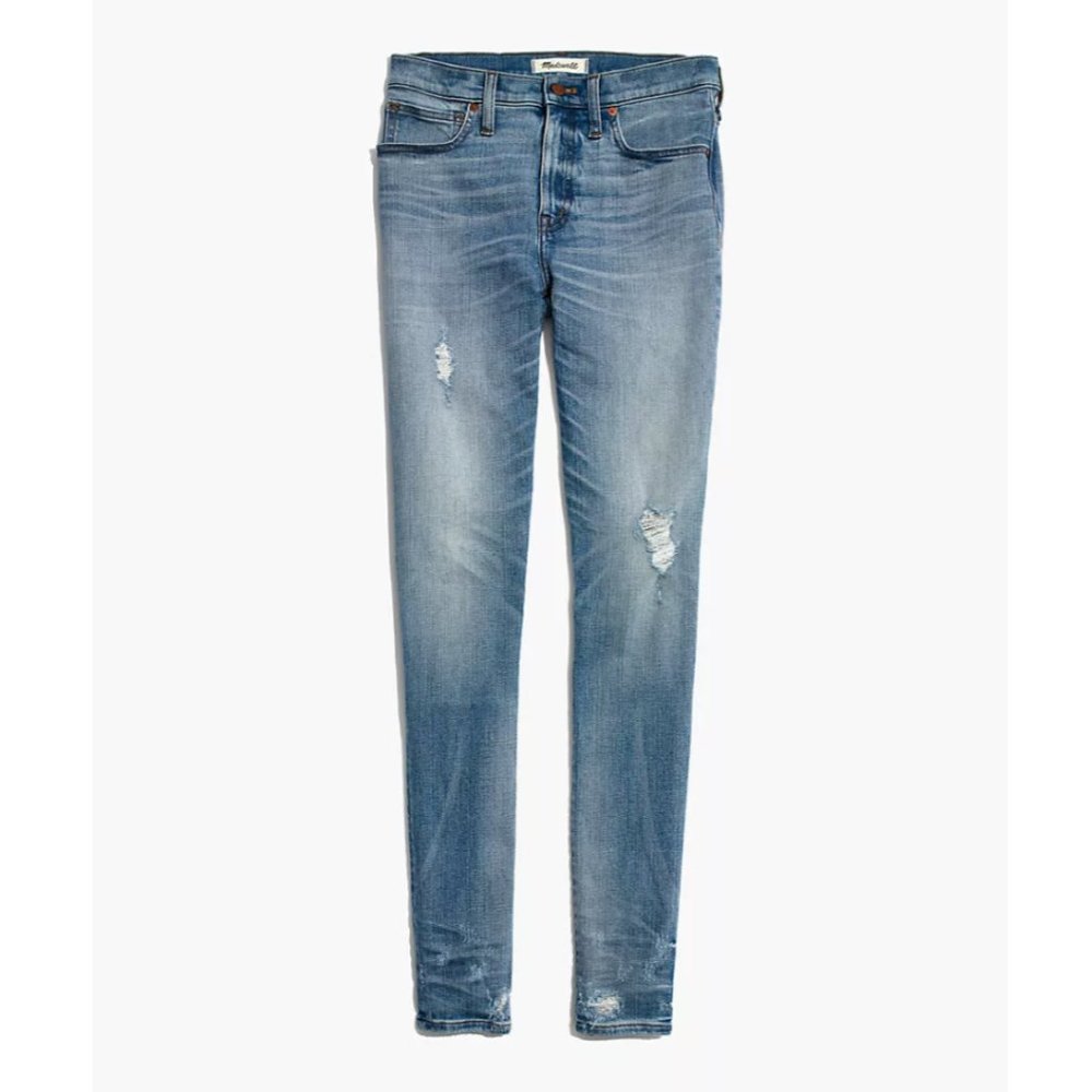 Madewell 9" High-Rise Skinny Jeans Destructed Hem